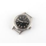 Property of a gentleman - a Hamilton military RAF pilot's stainless steel cased wristwatch, with
