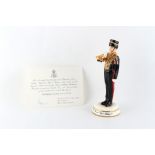 Property of a gentleman - a Michael Butty porcelain limited edition figure of a Trumpeter of The
