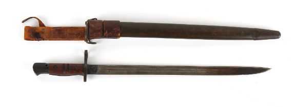 Property of a lady - a First World War or Great War American U.S. Army bayonet by Remington, dated