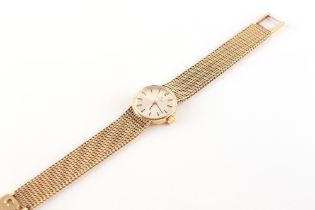 Property of a lady - a lady's Omega 9ct gold cased wristwatch, 19mm diameter, with integral 9ct gold