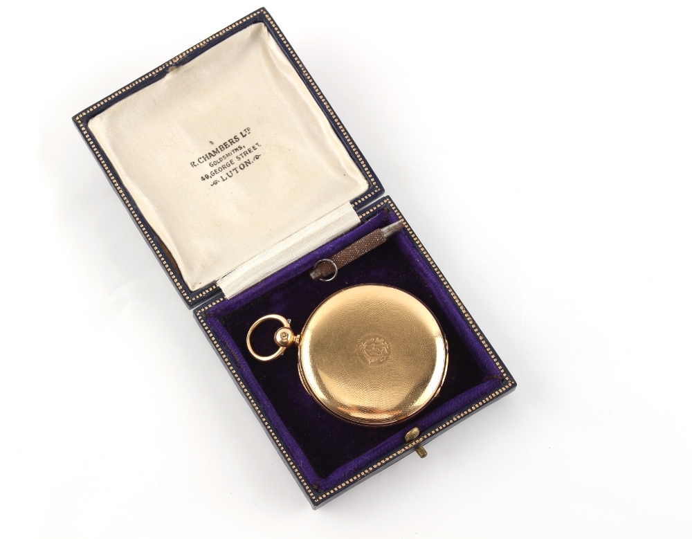 Property of a lady - a Victorian 18ct gold hunter cased pocket watch, the dust cover also hallmarked - Image 5 of 5