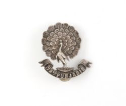 Property of a gentleman - militaria - a 72nd Punjabis (British Indian Army) silver badge, hallmarked