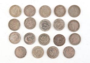Property of a deceased estate - a coin collection - 19 threepences - an 1825 King George IV silver