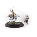 Property of a deceased estate - a Charles Stadden painted pewter or lead military model depicting