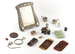 Property of a lady - a bag containing assorted items including a Georgian tortoiseshell etui, a
