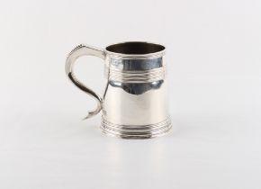Property of a lady - a late Victorian silver tankard, engraved inscription to base, Arthur Sibley,