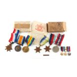 Property of a lady - a trio of Great War or First World War military medals awarded to T-215 DVR.