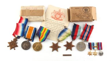 Property of a lady - a trio of Great War or First World War military medals awarded to T-215 DVR.