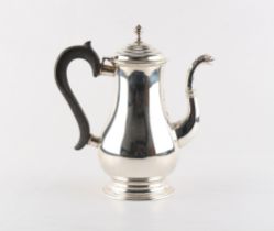 Property of a lady - an American sterling silver baluster coffee pot, engraved inscription to