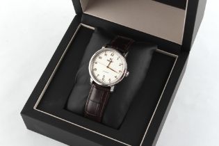 Property of a gentleman - a gentleman's Rado automatic wristwatch, white dial, with calendar