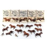 Property of a deceased estate - a quantity of Britains painted lead racing figures, comprising