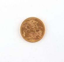 Property of a lady - gold coin - a 1918 George V gold full sovereign, Bombay India mint.