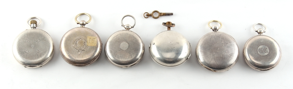 The Henry & Tricia Byrom Collection - six assorted pocket watches including a pair cased example and - Image 2 of 3