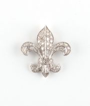Property of a deceased estate - a late 19th / early 20th century platinum or white gold diamond