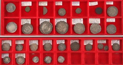 Property of a deceased estate - a coin collection - twenty-eight English hammered coins, all but one