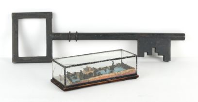 Property of a lady - a late 19th century paper model of a House, with manuscript maker's label B