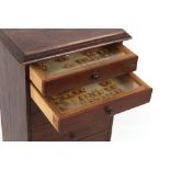 Property of a lady - a collector's cabinet with nine drawers containing British butterfly