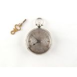 The Henry & Tricia Byrom Collection - a William IV silver open faced pocket watch, with engraved