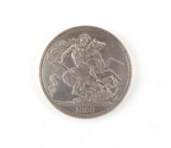 Property of a deceased estate - a coin collection - an 1888 Queen Victoria silver crown.