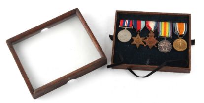 Property of a lady - a group of three First World War or Great War military medals awarded to 9721