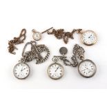 Property of a lady - an early 20th century 9ct gold cased keyless wind fob watch, 26mm diameter,