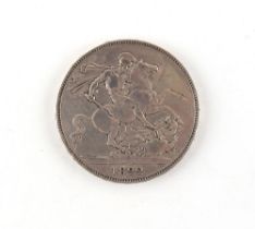 Property of a deceased estate - a coin collection - an 1822 George IV silver crown.