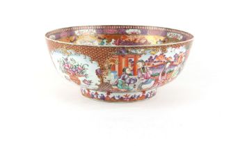 Property of a gentleman - a Chinese mandarin pattern punch bowl, Qianlong period (1736-1795), 11.