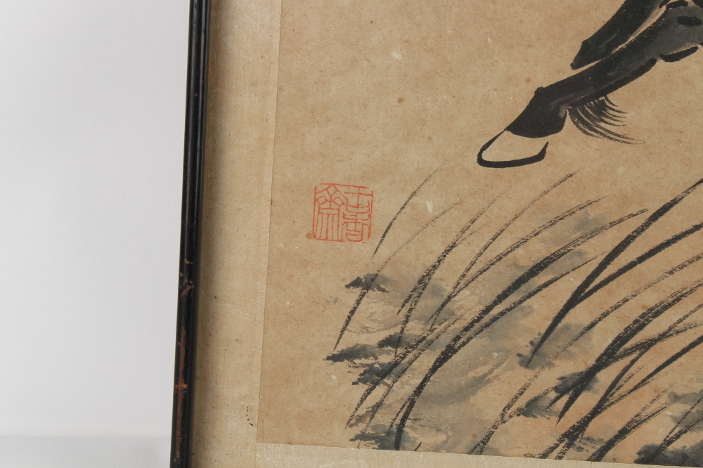 Property of a gentleman - a set of three early / mid 20th century Chinese ink & grey wash - Image 3 of 7
