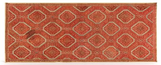 Property of a gentleman - an antique Turkoman flat weave panel, 47 by 18.5ins. (119 by 47cms.).