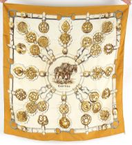 Property of a gentleman - HERMES - a silk scarf, 'Cuivreries', approximately 34ins. (86cms.) square.