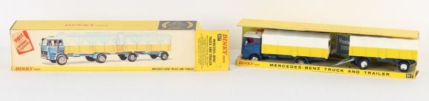 Property of a lady - a boxed Dinky Toys model 917 Mercedes Benz Truck and Trailer.