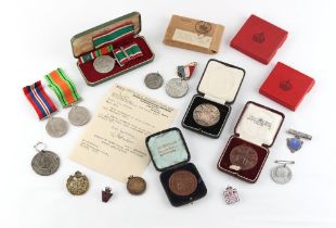 Property of a lady - a quantity of assorted military medals & civilian badges relating to the