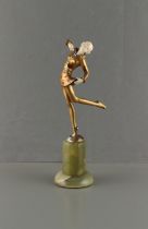 Property of a lady - Josef Lorenzl (Austrian, 1892-1950) - an Art Deco bronze & ivory figure of a