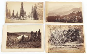 Property of a gentleman of title - four 19th century albumen prints of India, one depicting