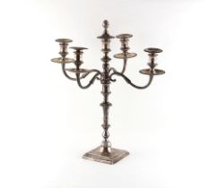 Property of a lady - a large silver four light candelabrum, Garrard & Co., London 1967, 19ins. (48.