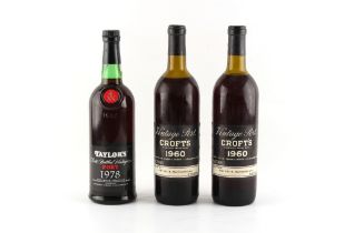 Property of a gentleman - wines & spirits - Croft Vintage Port, 1960, two bottles, levels high