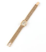 Property of a lady - a lady's Uno 9ct gold cased quartz wristwatch with 9ct gold integral bracelet