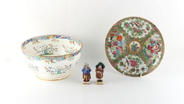 Property of a lady - an early 20th century Mintons punch bowl painted in the Chinese style with