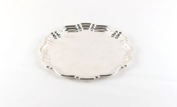 Property of a lady - a plain George II style silver waiter, S. Blanckensee & Son Ltd, Chester