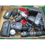 Cameras - Zenit-E, Praktica LLC, Canon AE-1 and others, Lens's Pentacon 2.8/135, Canon 52mm,