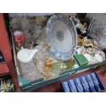 Pryex, other glassware, oval meat plate, pottery, etc:- Two Boxes.