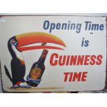A Guinness Sign - Opening Time is Guinness Time, 50 x 70cm.