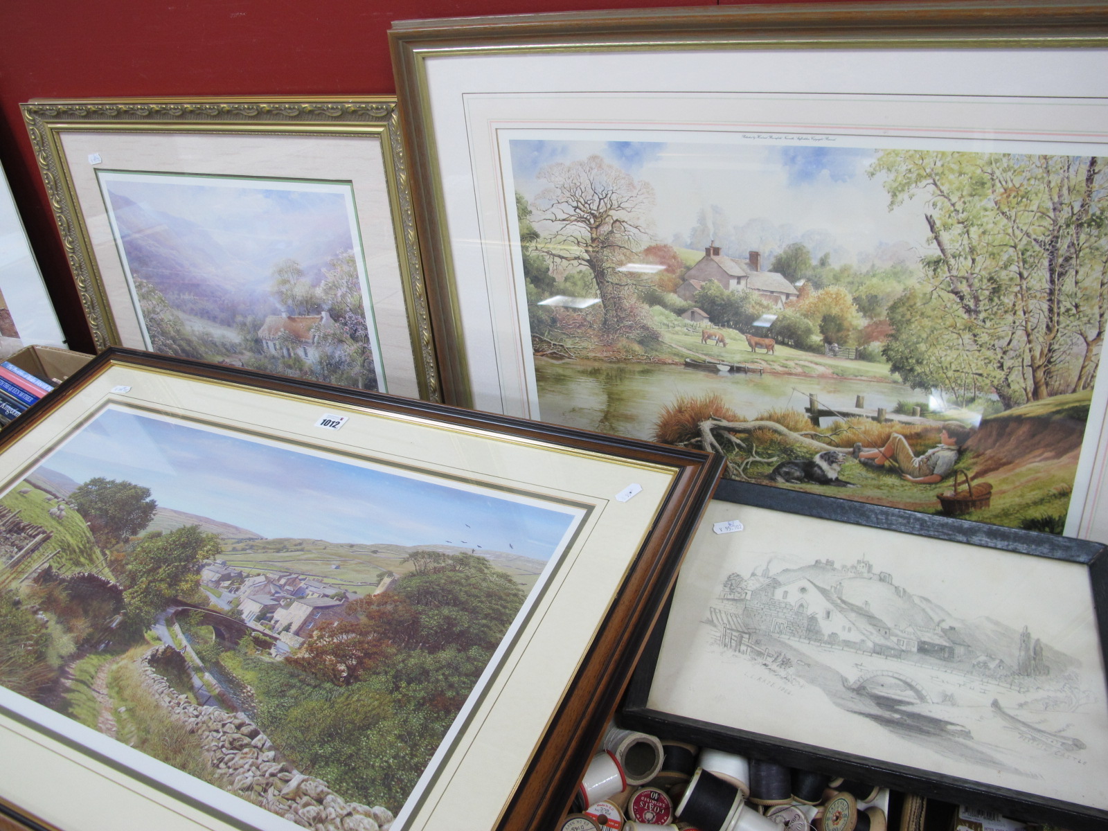 Anthony Forster, Keith Melling and Hilary Scoffield Signed Prints, L.L.Raze Peveril Castle, pencil