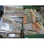 A Large Quantity of Facsimile Reproduction Military Postcards, from WWI:- Two Boxes