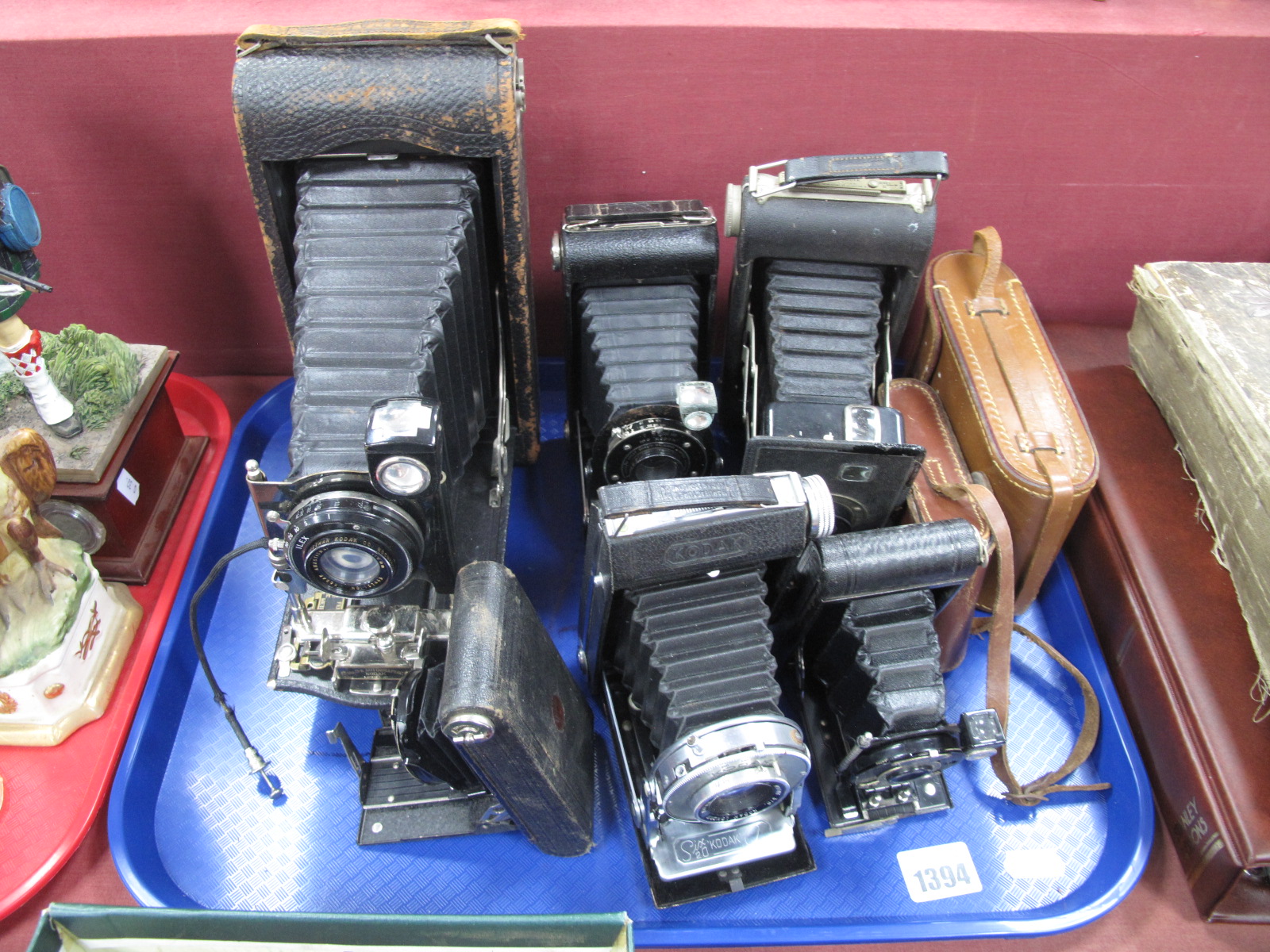 Kodak Autographic Model C, with folding lens, Vest picket hawk eye camera, other camera's:- One