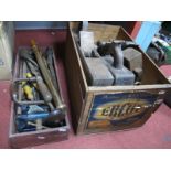 Tools - chisels, planes, drills, vice, mysto sprayer, other tools:- Two Boxes.