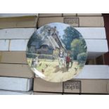 Eight Doulton Harvest Home Plates, eight The Charm of an English Village (16).