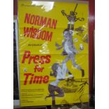 Film Poster 'Press For Time', starring Norman Wisdom, 101 x 68.5cm.