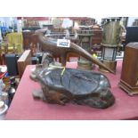 A Modern Celtic Roots Bog Oak Carving of Pheasant II, from Boora Bay, Co. Offaly, with
