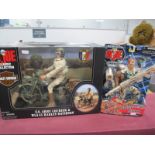 Hasbro GI Jo Classic Collection #81477 U.S Army Courier and WLA 45 Harley Davidson, Boxed,